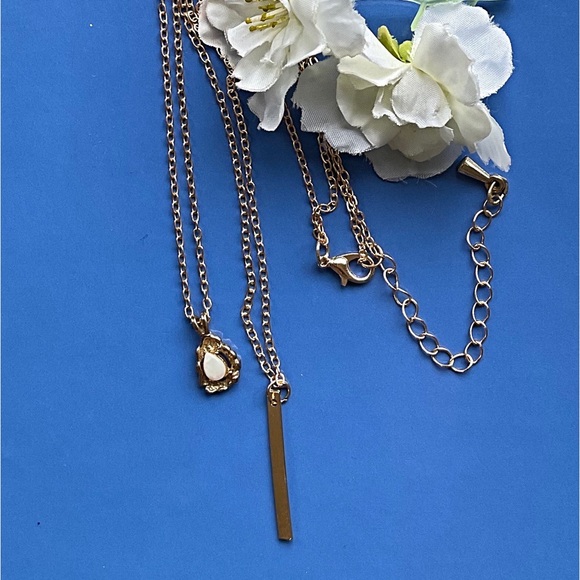 SALE..Double Chain OpalNecklace. Only One - Picture 4 of 9